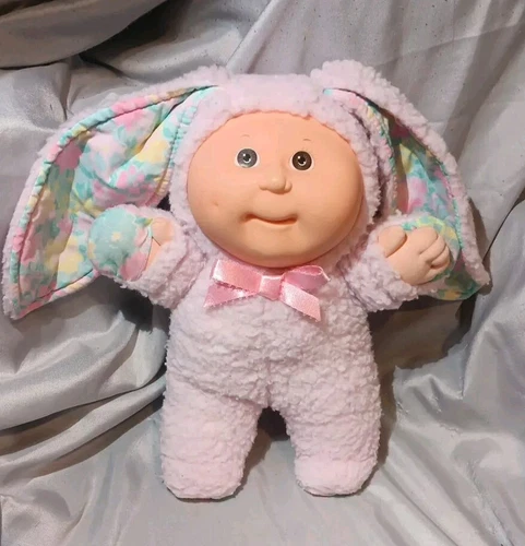 Vintage Cabbage Patch Doll  Bunny Suit- Pink /pink Bow/Brown Eyes. Big Ears