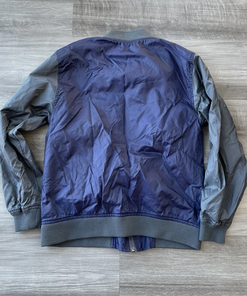 Dickies Boys Bomber Spring Jacket M 10/12 Gray Blue Zip - Image 2 of 4