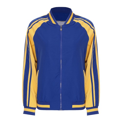 Mens Jacket Varsity Bomber Contrast Color Coat Zip Up Outwear Baseball Uniform - Picture 15 of 112
