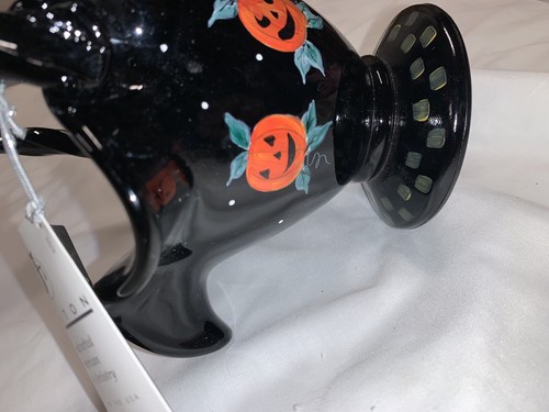 "Cesta de vidrio Fenton pintada a mano calabazas halloween jack o linternas 9 1/2""" - Imagen 3 de 11