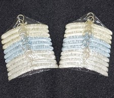 15" Satin Padded Hangers 20 Ivory Blue Cream Premium Bow Hook 2 Packs of 10 