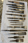 Antique Lot 15 Vintage Tangs Spoon Gouge Fishtail Chisel Woodworking Carving