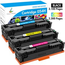 3 PACK CRG 054H Toner Cartridges for Canon 054 Toner Color ImageClass LBP622Cdw