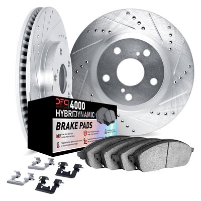 For Jaguar S-Type 03-05 Brake Kit DFC Drilled & Slotted Rear Brake Kit w 4000