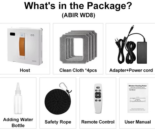 VACUUM Window Cleaners 3000PA Dual Water Spray Mirror, Ceramic, Glass,App+Remote - Picture 21 of 22
