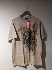 Vintage 2006 Wolverine X-Men Marvel Mad Engine Beige Large NWT T-Shirt