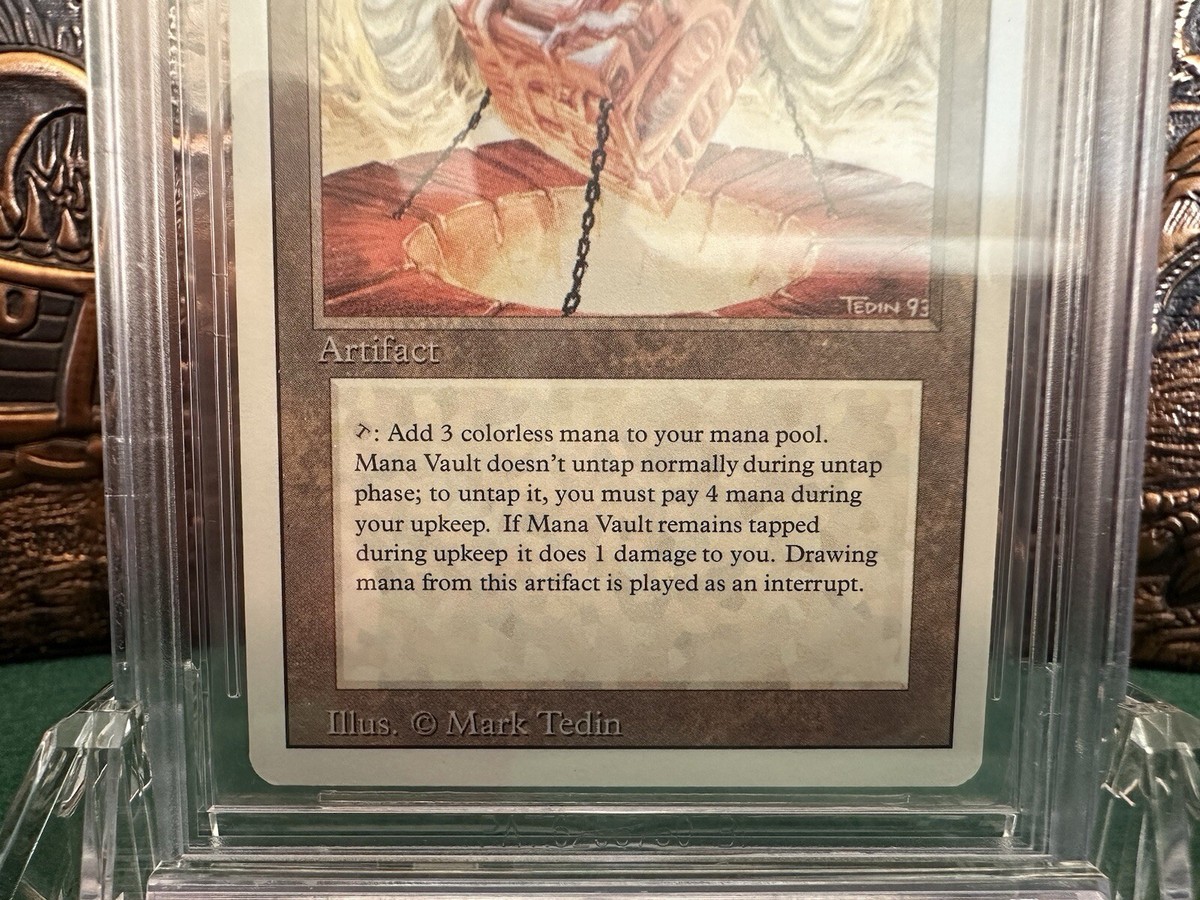 Mana Vault - MTG - 3rd Edition Revised. BGS 9 Mint with a 10. Old