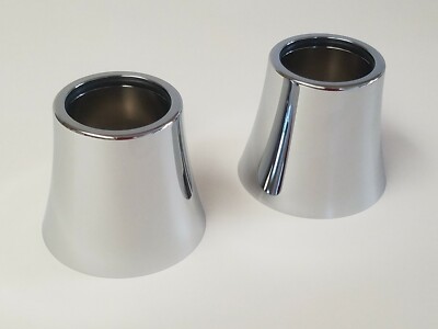 Big Dog OEM CHROME Fork Tube Dust Caps - Coarse Thread (K9, Ridgeback, Chopper)