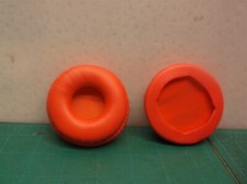 Pair of 2 ear pads off a Vivitar Listen Up Bluetooth Over The Ear Headphones Red