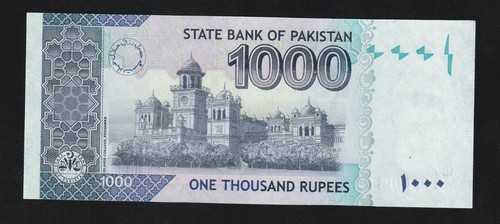 Pakistan 1000 rupie 2022 bassa serie 0000003 UNC ** Raza Bakar * - Foto 2 di 2