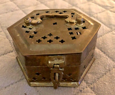 Antique Brass Cricket Box