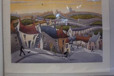 Original John Wilson Giclee' "The Timeless Town" coa 176/195 unframed signed