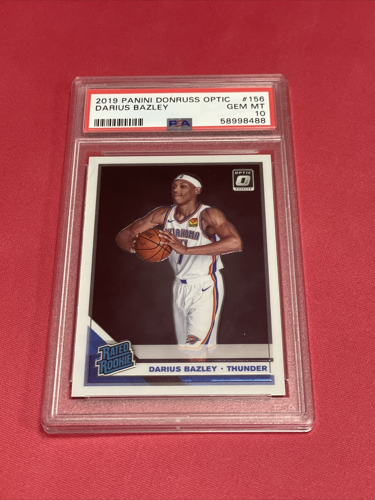2019 Panini Donruss Optic Darius Bazley Rated Rookie PSA 10 #156 Thunder