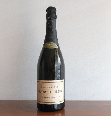 Champagne Brut Reserve au Restaurant Le Florimont Bottled Ludes- Gex France 1979