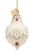 Lenox 2024 Annual Spire Ornament Ivory Pierced Flowers Bas Relief Christmas NEW