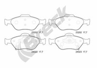 Breck BremsbeläGe Bremsbelegsatz Vorne FüR Toyota Yaris Daihatsu Charade
