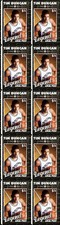 TIM DUNCAN SPURS BASKETBALL LEGEND MINT VIGNETTE STAMP STRIP OF 10