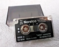 Norelco Mini Cassette Tape for Norelco Type Dictation Systems, 15 Min Each Side