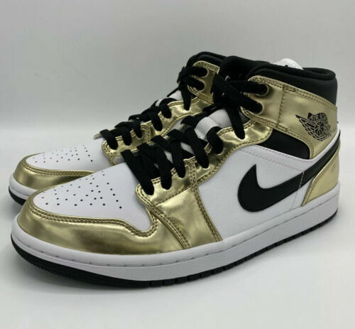 Nike Air Jordan 1 Retro Mid SE Metallic Gold/Black-White DC1419