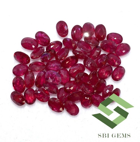 3.50x2.50 mm Natural Ruby Oval Cut Lot 25 Pcs 3.46 CTS Mozambique Loose Gemstone - Picture 3 of 6
