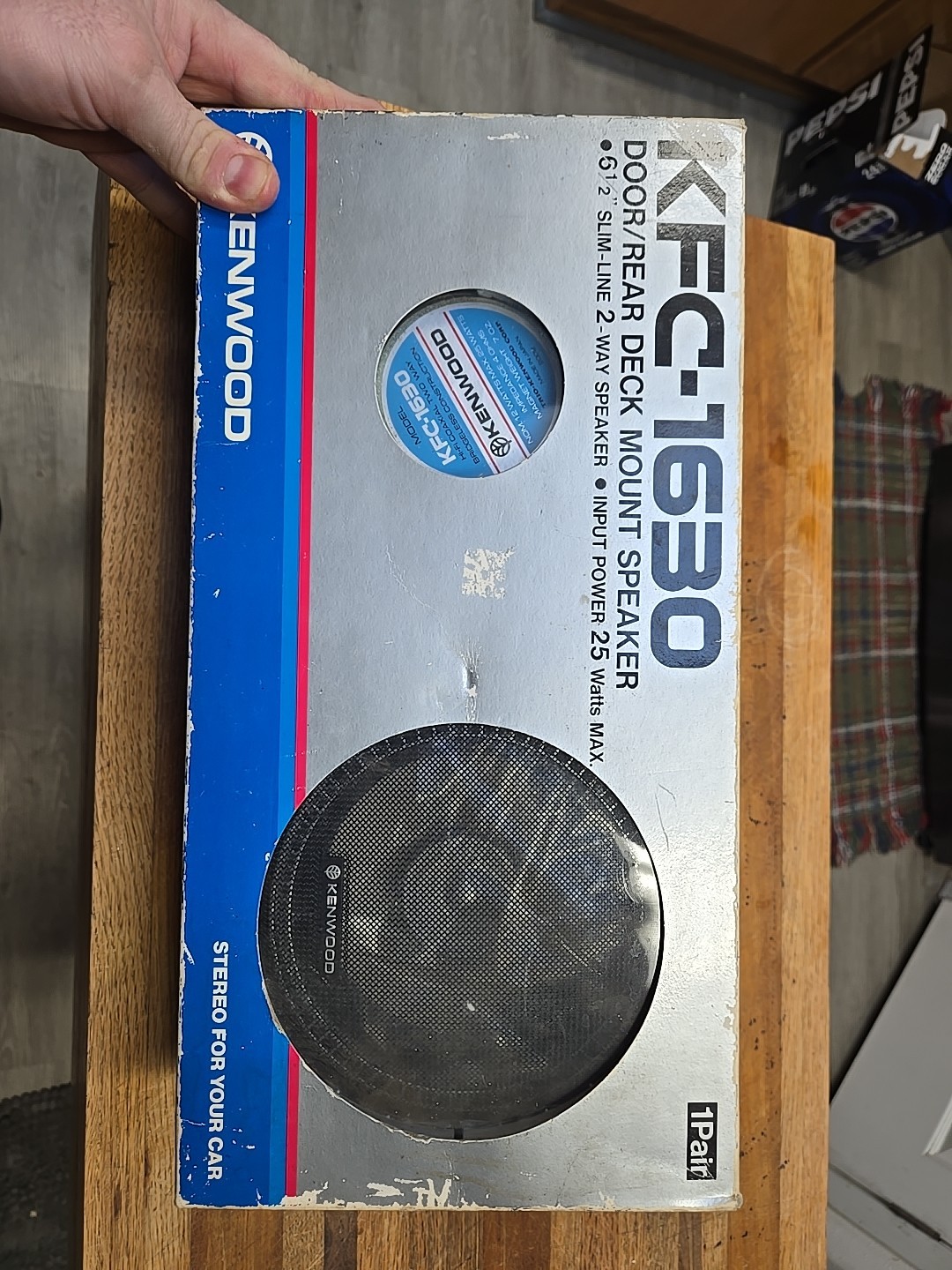 Vintage KFC-1630 KENWOOD CAR SPEAKERS USED IN BOX, 6.5" SLIM