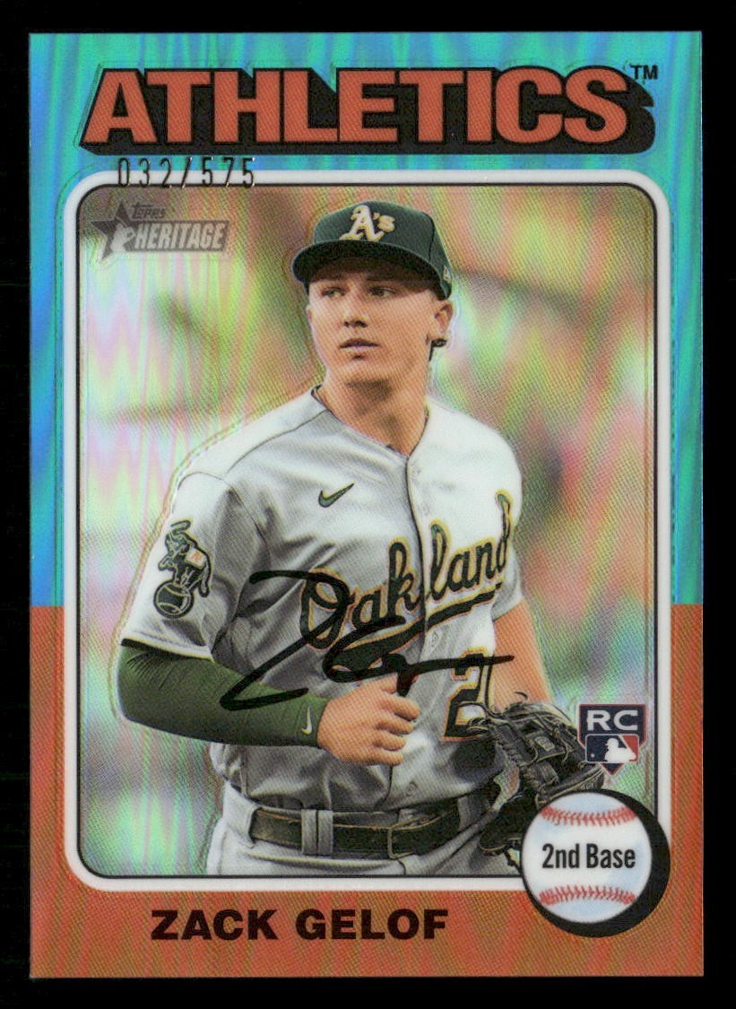 2024 Topps Heritage Chrome Refractors #346 Zack Gelof RC /575