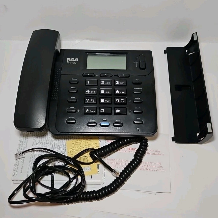 Altavoz Teléfono RCA 2 Líneas con Cable ViSYS Modelo 25201RE1 Negro Excelente Estado Foto 4 de 4