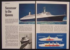 Cunarder QE2 Queen Elizabeth 2 Ocean Liner 1967 pre launch article codename Q4