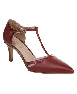 Giani Bernini Women's Ammelia Pointed Toe T-Strap Pumps, Scarlet Crush US 7.5