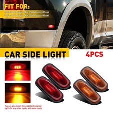 Universal 4X Front LED Rear Side Marker Light Super Bright Red Amber Accessories