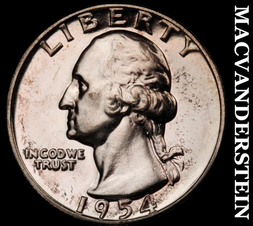 1954 Washington Quarter- Lustrous Choice Gem Proof  No Reserve  #i6254