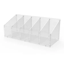 FixtureDisplays 30 X 12 X 2" 5-Divided Bin Clear Acrylic Countertop Display