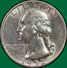 1952-S Washington Quarter Silver Almost Uncirculated AU Coin #43549
