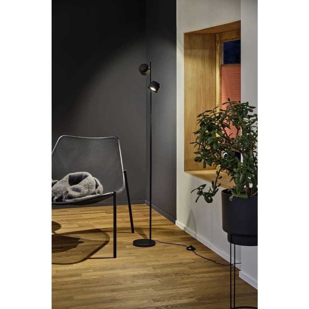 Lampadaire LED Paulmann Pane noir liseuse pour coin lecture cosy