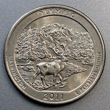 2011 P AMERICA THE BEAUTIFUL OLYMPIC WASHINGTON QUARTER. LOW MINTAGE.