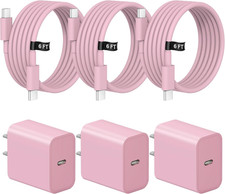 Iphone 17 16 15 Charger Fast Charging 3 Pack USB C Charger Block  Type C Charge