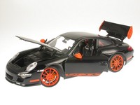 Porsche 911 997 GT3 Rs Schwarz Modellauto 18015 Welly 1:18