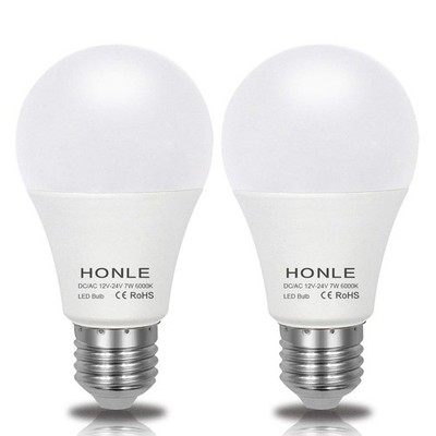 E26 E27 LED 12-24V AC/DC 7W Daylight 6000k Edison Base 60W Halogen Bulb