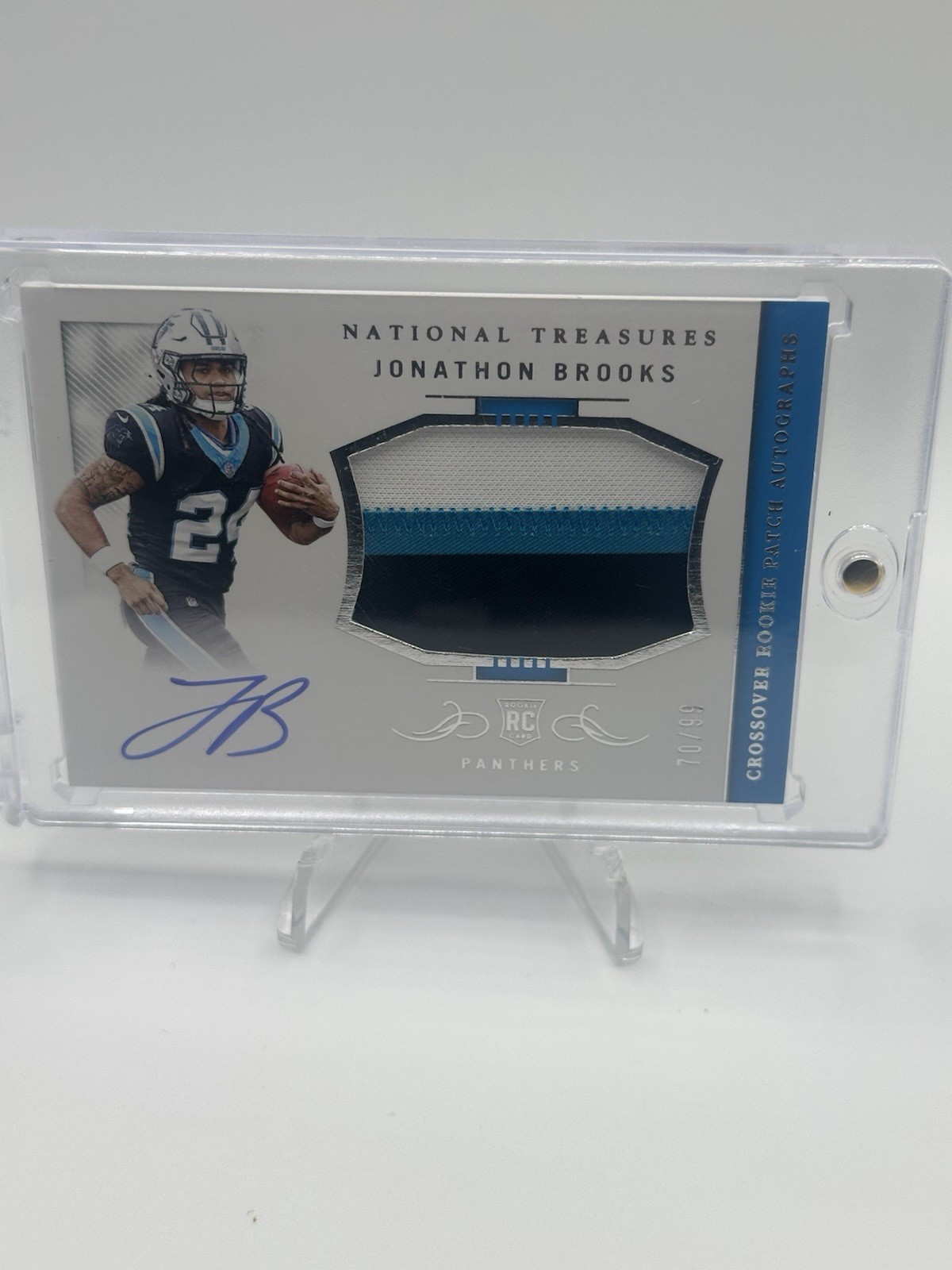 2024 National Treasures Jonathon Brooks Crossover RPA Auto /99 Rookie Panthers