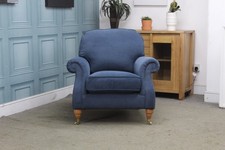 PARKER KNOLL WESTBURY ARMCHAIR IN BLUE FABRIC