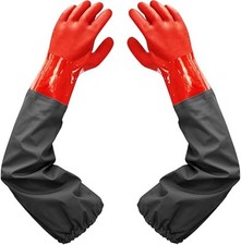 Pond Gloves, Long Arm Waterproof Gloves,Long Rubber Gloves for Men and Women ...