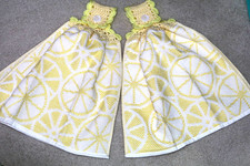 2 Double Crochet Premium Towels LEMONS