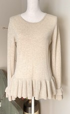 Excellent Quinn 100 Cashmere Sweater Size M Tan Color