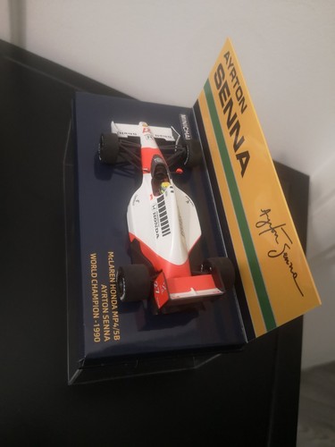 Senna 1990 Mclaren Honda MP4/5B 1/43 Minichamps F1 Formule 1 World Champion - Imagen 3 de 4