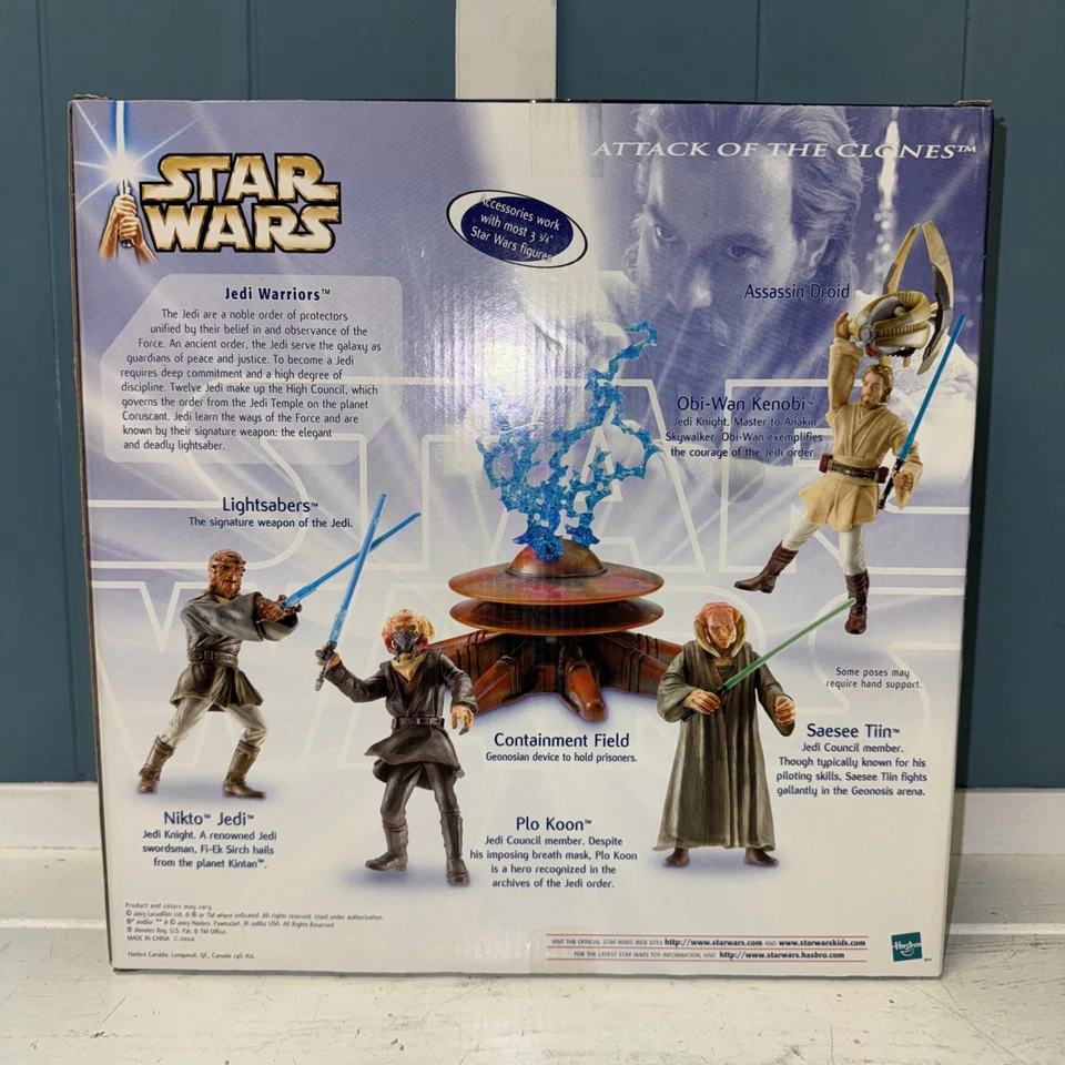 2003 Star Wars AOTC Jedi Warriors Obi-Wan, Plo Koon,  Saesee Tiin, Nikto Sealed! - Image 4 of 4