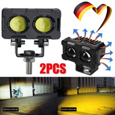 2X LED Arbeitsscheinwerfer Weiß Gelb Offroad Scheinwerfer 12V 24V Traktor Bagger