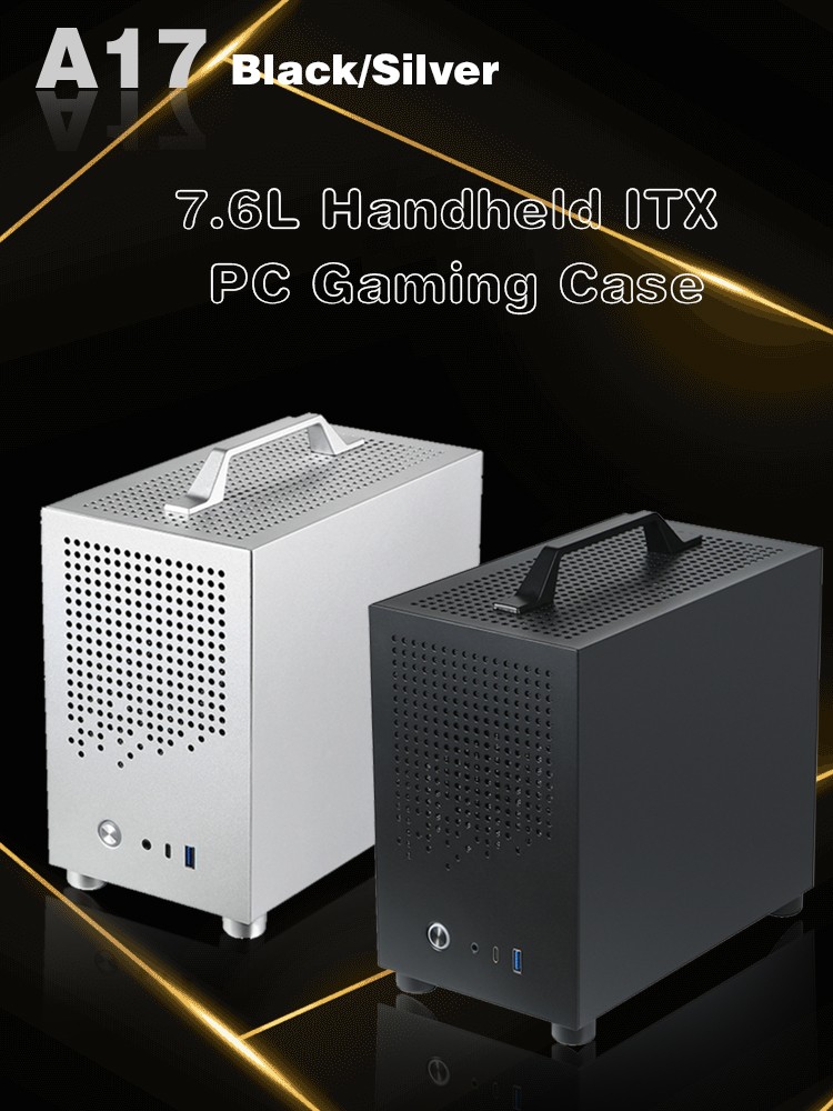 SKTC A17 Mini-ITX Case Supports SFX PSU&210mm GPU Triple Storage