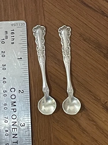 Pair Gorham Buttercup Sterling Salt Spoons