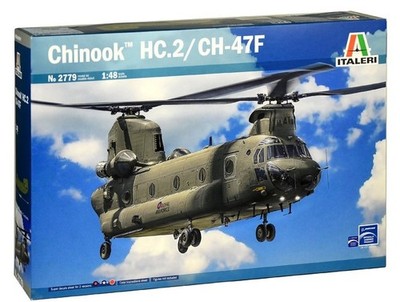 ITALERI, Flugzeug CH-47F Chinook HC.2 zum Zusammenbauen und Lackieren, 1/48, ...