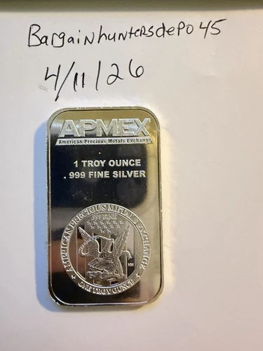 1 oz .999 Fine Silver Bar Produced by APMEX Fast USA Shipping